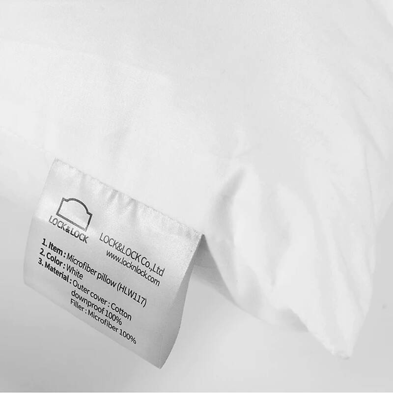 Gối Microfiber LocknLock 45x65cm, 850G - Màu Trắng - HLW117, , large image number null